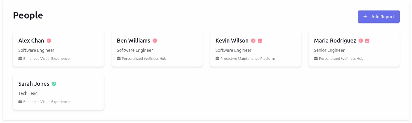 1:1 Meeting Interface